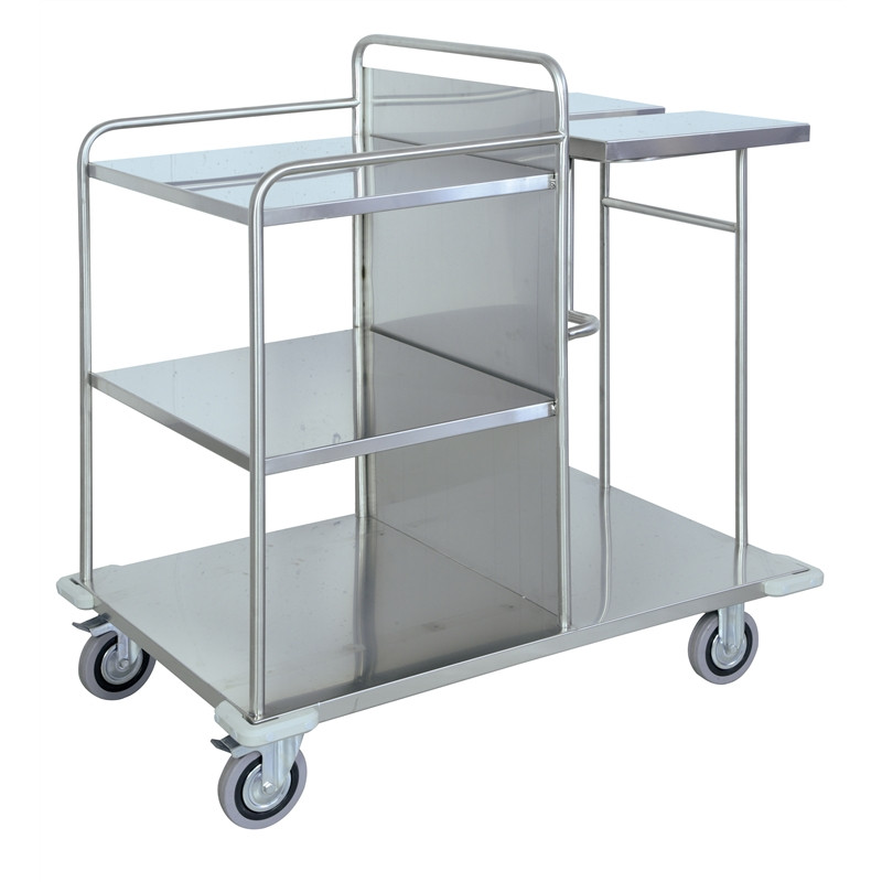 Carrello raccolta e distribuzione biancheria in acciaio