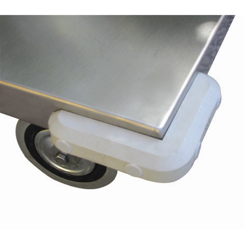 Portatutto Medio a 2 Piani in Acciaio Inox con Ruote Girevoli con Freno