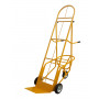 High back reclined hand truck for fruit and vegetable crates with adjustable height 