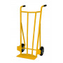 Hand truck for couriers, curved back frame 