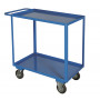 Stock cart 2 high capacity trays with a mm 30 perimeter lip, 4 swivel casters 