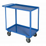 Stock cart 2 high capacity trays with a mm 30 perimeter lip, 2 casters with brake 