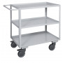 Office trolley 3 trays noise absorbing casters