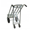 Carrello trasformabile zincato con due ruote antiforatura