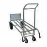 Carrello trasformabile zincato con due ruote antiforatura